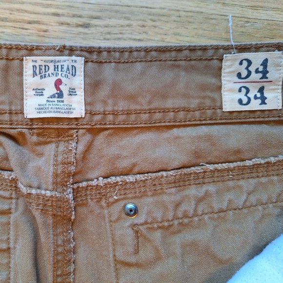 RedHead Canvas Outdoor Pants for Men - Field Khaki - 34x34 - Picture 10 of 12